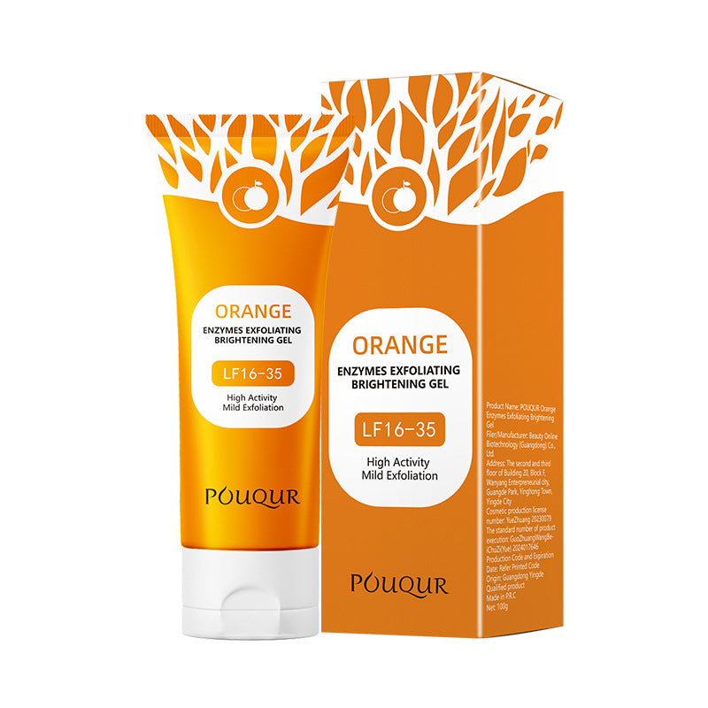 Orange Enzyme Exfoliating Gel - Brightening Facial Cleanser Gel